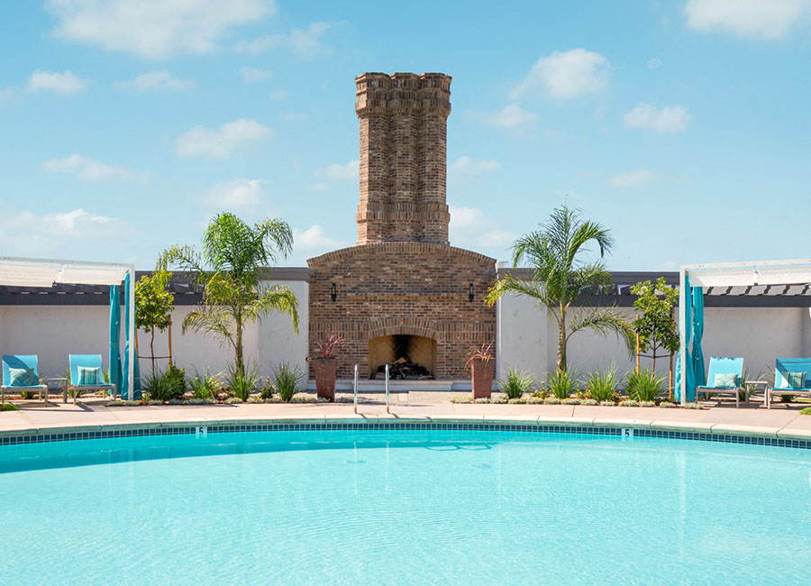 Pool with Lounge Chairs l The James Apartments in Rocklin CA 