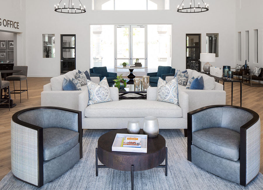 Clubhouse Seating l The James Apartments in Rocklin CA 