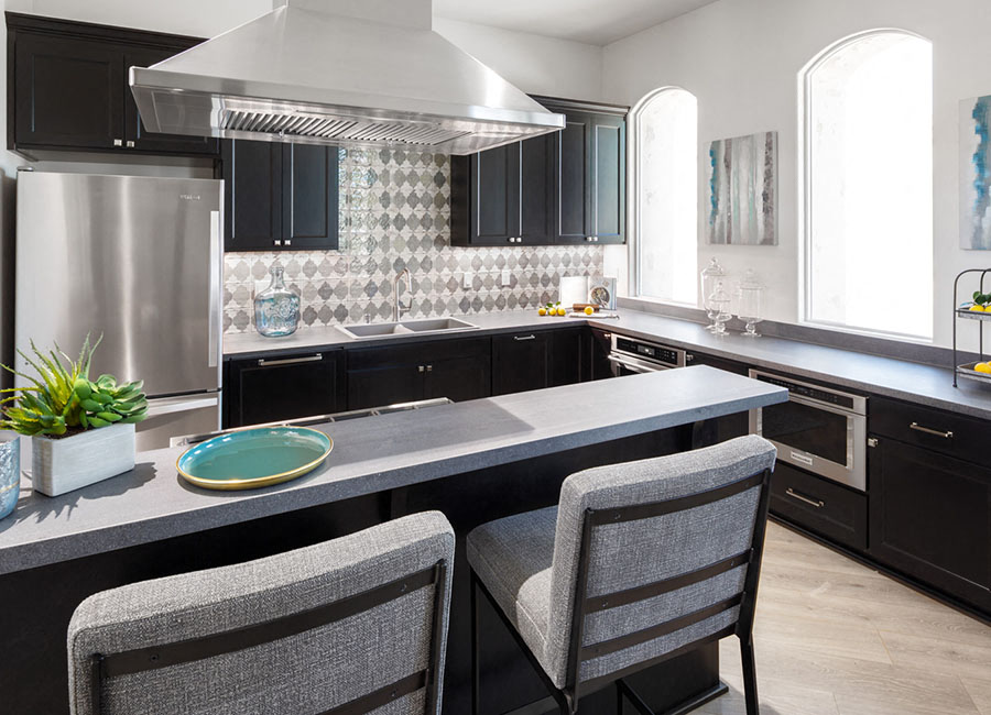 Clubhouse Kitchen l The James Apartments in Rocklin CA 