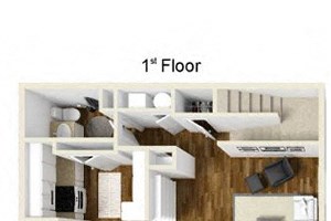 2BD+1BA w Alcove