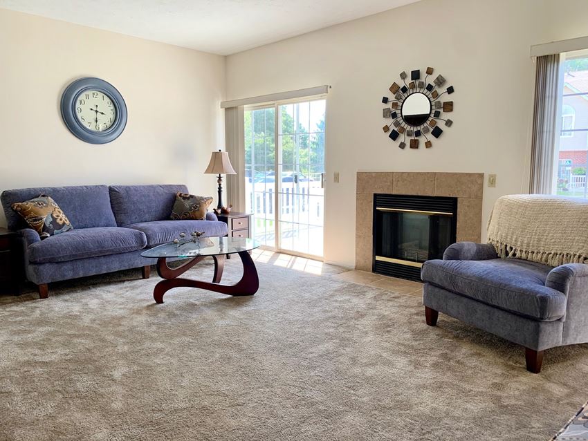 Spacious Living Room Spacious Living Room at Blueberry Hill Apartments, Rochester, NY