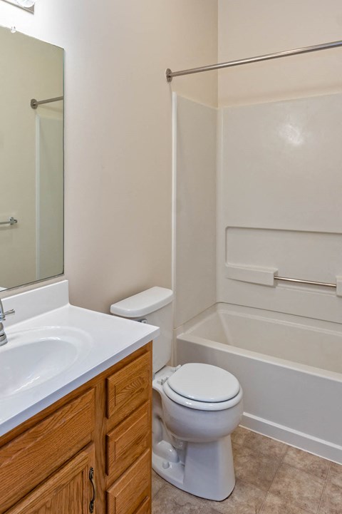 Bright Bathroom at Blueberry Hill Apartments, Rochester, NY