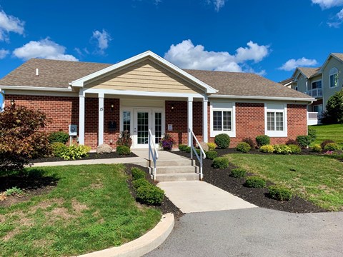 Outside View of Leasing Office at Blueberry Hill Apartments, Rochester, NY