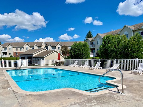Beautiful Large Swimming Pool at Blueberry Hill Apartments, Rochester, NY