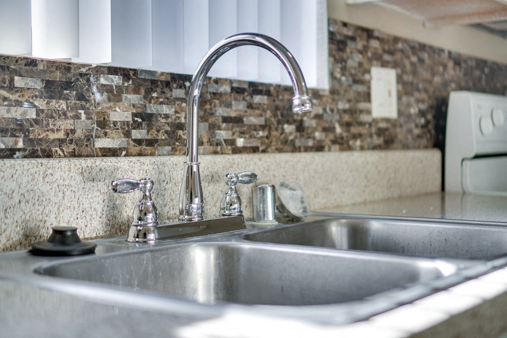 Double Stainless Steel Sink at Highlander Park Apts, California, 92507
