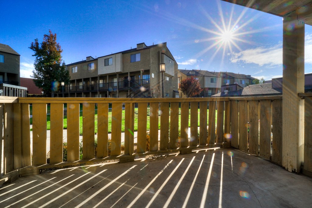 Courtyard Patio at Highlander Park Apts, California