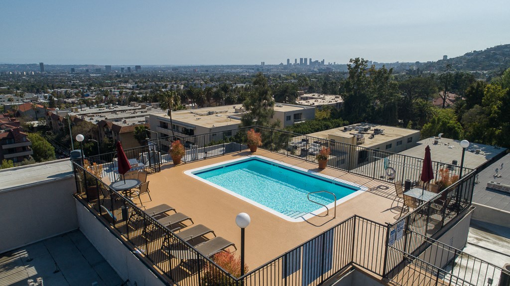 Drone View at Hillside View, Los Angeles, CA, 90046