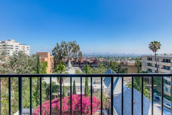 Private Apartment Balcony at Hillside View, Los Angeles, CA, 90046
