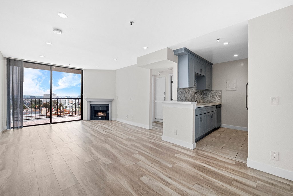 Kitchen And Living at Hillside View, Los Angeles, CA