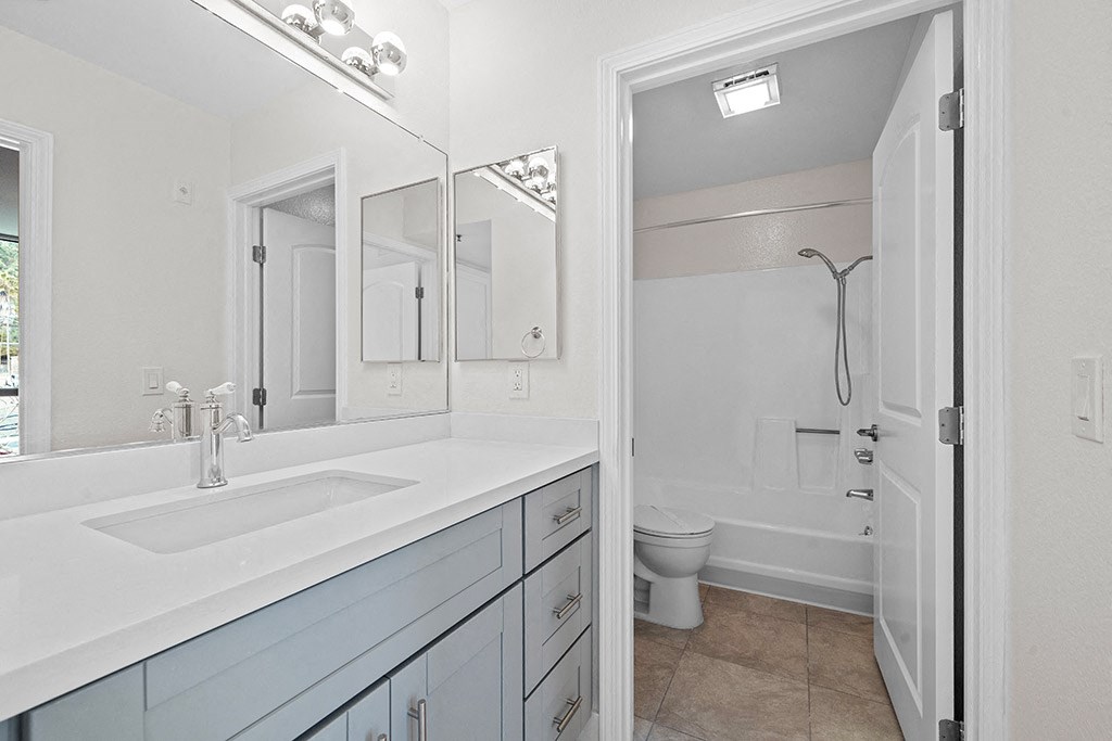 Bathroom With Vanity Lights at Hillside View, California