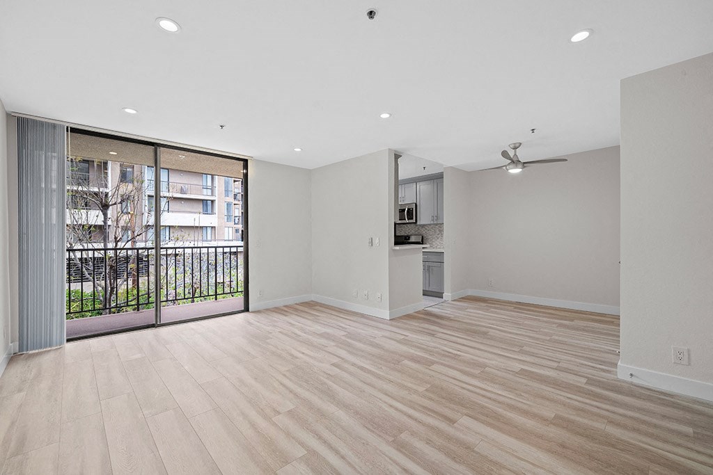 Living Area With Balcony at Hillside View, Los Angeles, CA, 90046