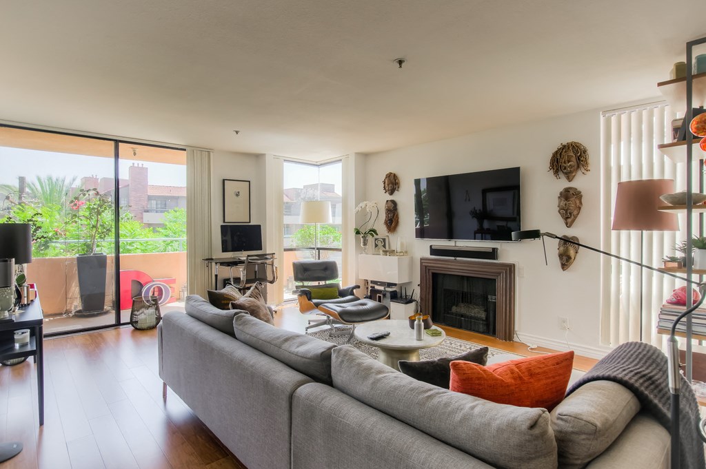 Large Living Room With Attached Balcony at La Vista Terrace, California