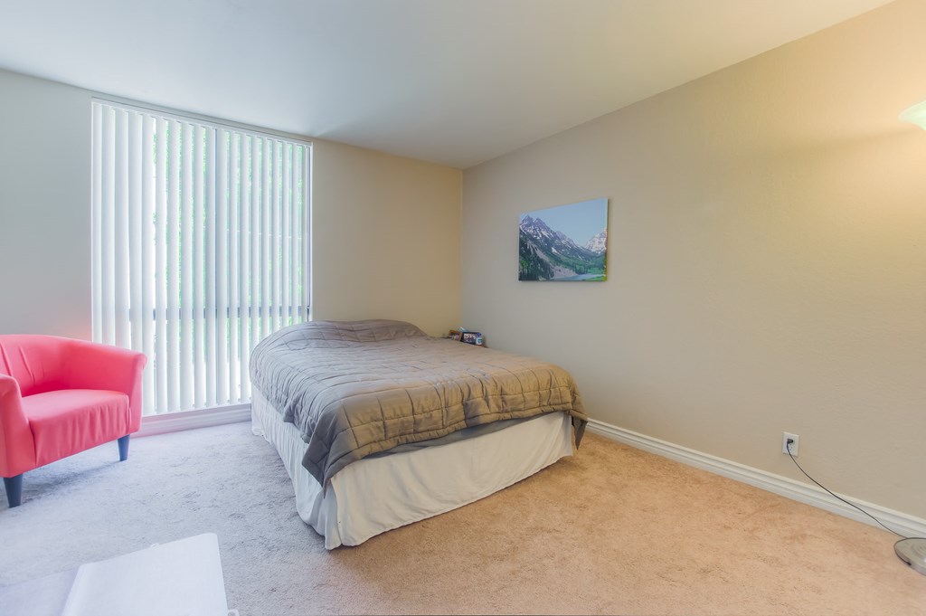 Bedroom With Window Coverings at La Vista Terrace, Hollywood, 90046
