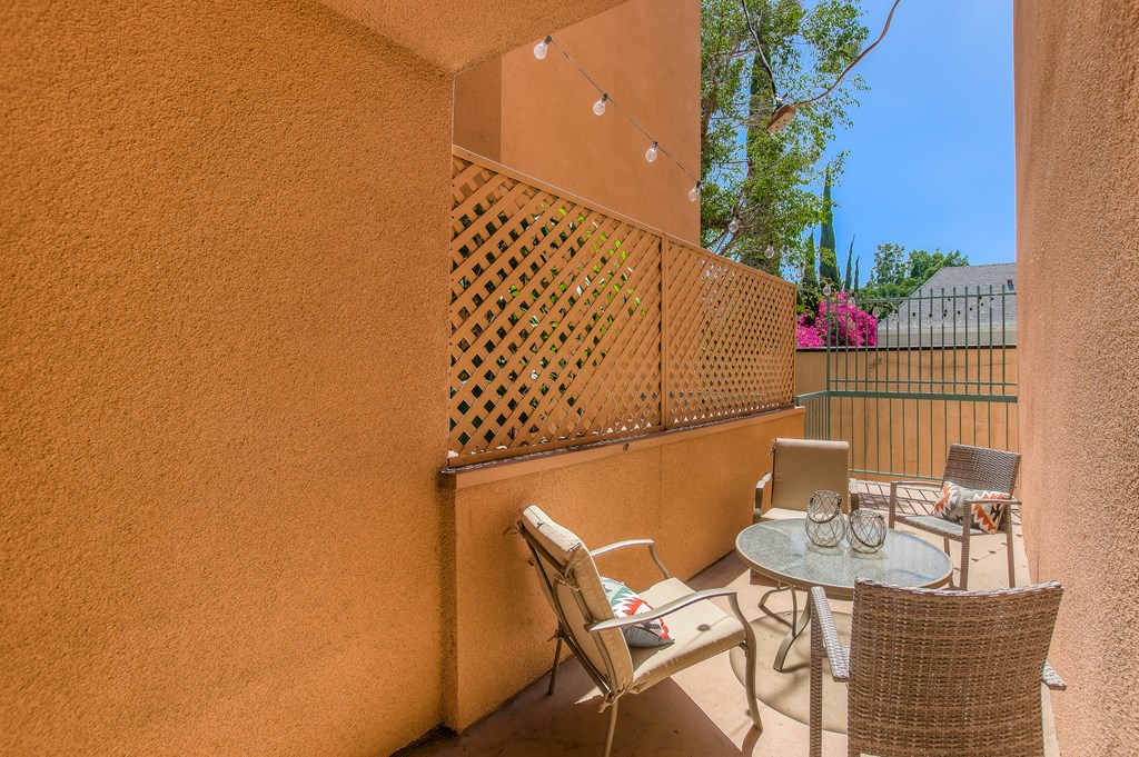 Private Balcony at La Vista Terrace, Hollywood, 90046