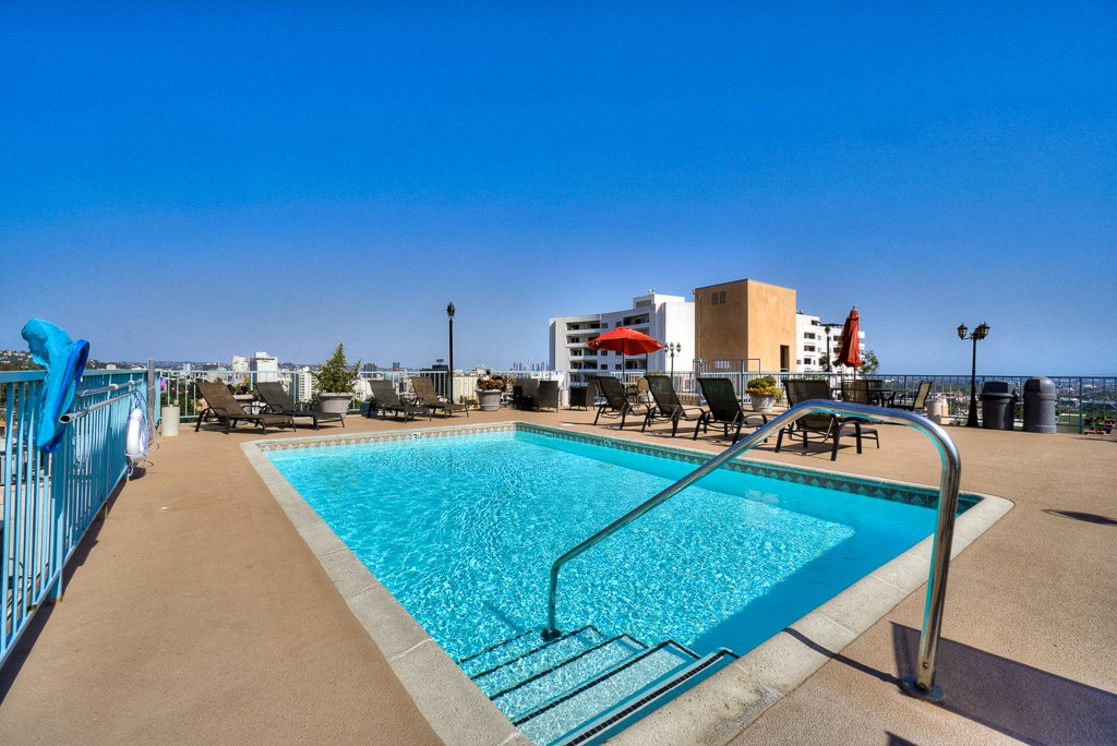 Picturesque Pool And Cabana Setting at La Vista Terrace, Hollywood, CA, 90046