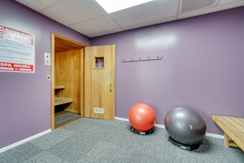 Fitness Center With Yoga/Stretch Area at La Vista Terrace, Hollywood, CA - Photo Gallery 48