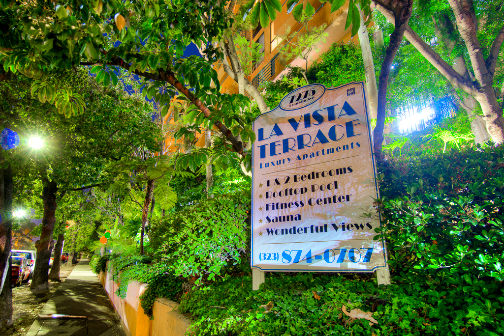 Entrance Board at La Vista Terrace, California