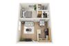 One Bedroom B Floor Plan One Bedroom B Floor Plan at Park Merridy, Northridge