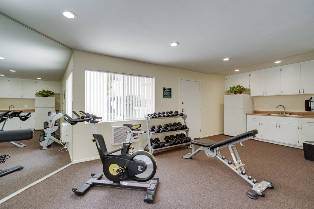 Free Weights in Gym at Park Merridy, Northridge, 91325