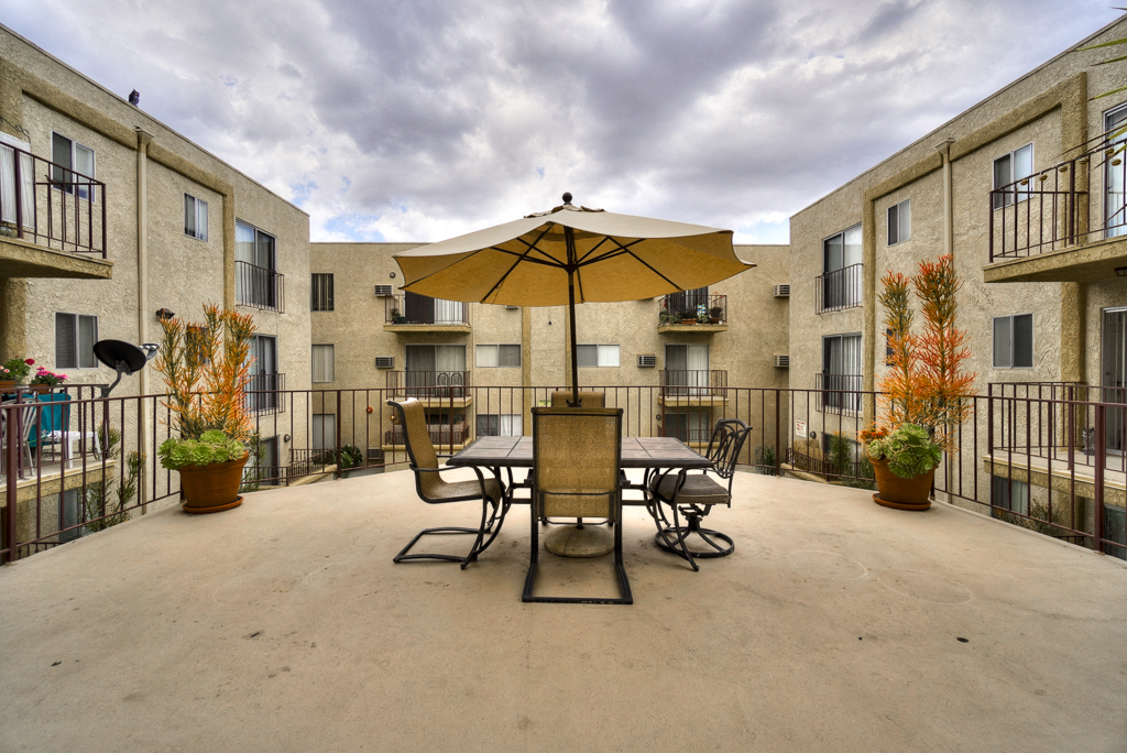 Balcony Sitting Area at Park Merridy, Northridge, 91325