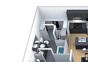 Harvard 2 Bedroom 2 Bath Floorplan Harvard 2 Bedroom 2 Bath Floorplan at Cycle Apartments, Ft. Collins