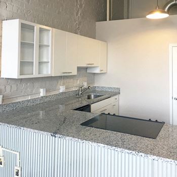 granite countertops at Fix Play Lofts, Birmingham, Alabama