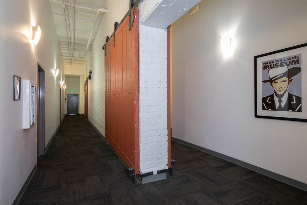 Hallway View at Fix Play Lofts, Alabama
