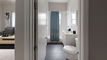 Luxurious Bathrooms Luxurious Bathrooms at Barton Apartments, Los Angeles, CA, 90029 - Photo Gallery 6