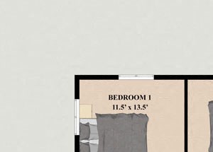2 Bedroom 1.5 Bathroom Floor Plan 2 Bedroom 1.5 Bathroom Floor Plan at Mission Hills