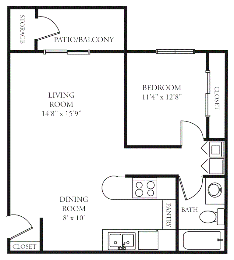 One bedroom plus Floor Plan 2
