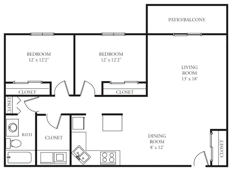 2 bedroom extra Floor Plan 4
