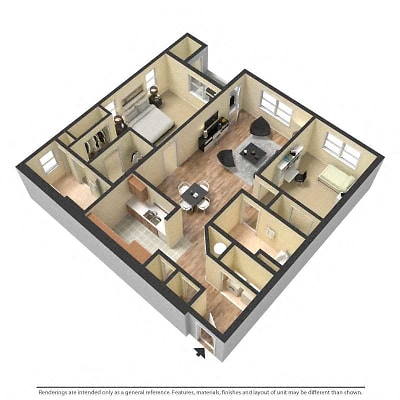 large 2 bedroom flats available