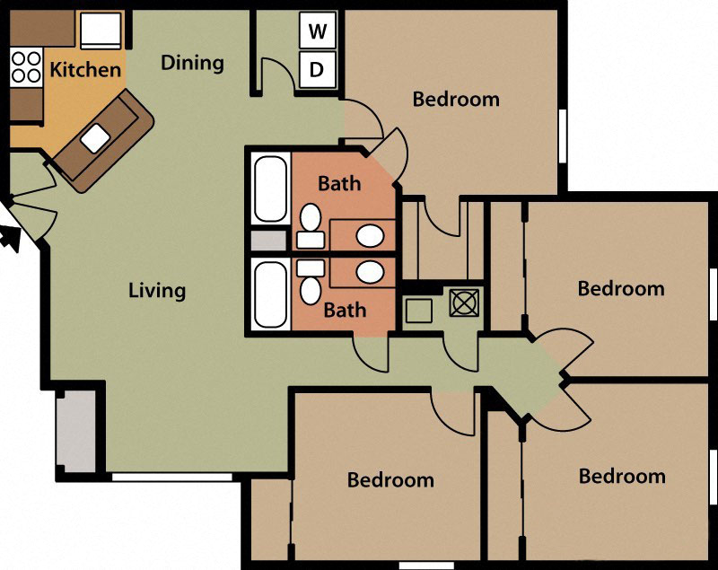 Four Bedroom Floor Plan 