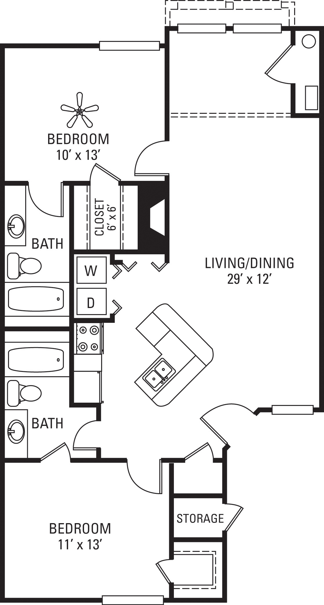 2bedroom 2 bath