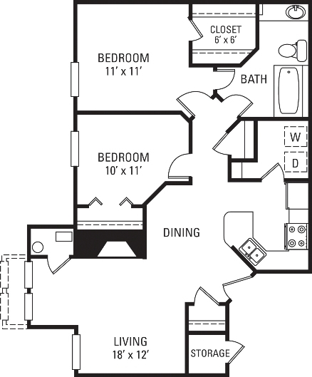 2bedroom 1 bath
