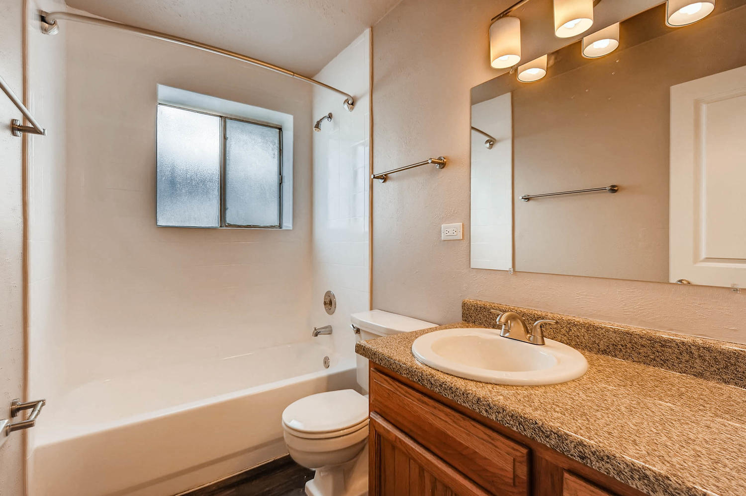 Our Apartment Bathroom at Scandia Apartments in Englewood, Colorado