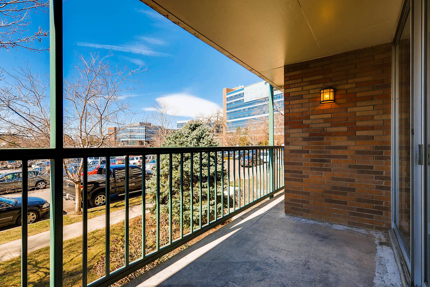 Our Apartment Balcony/Patio at Scandia Apartments in Englewood, Colorado