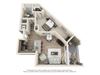 1 Bedroom 1 Bath A4 3D Floor Plan Layout 1 Bedroom 1 Bath A4 3D Floor Plan Layout at The Edison Lofts Apartments, Raleigh, 27601