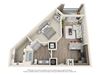 1 Bedroom 1 Bath A7 3D Floor Plan Layout 1 Bedroom 1 Bath A7 3D Floor Plan Layout at The Edison Lofts Apartments, Raleigh, North Carolina