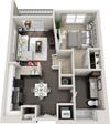 1st Floor Penthouse 1 One Bed One Bath Floor Plan 1st Floor Penthouse 1 One Bed One Bath Floor Plan at The Edison Lofts Apartments, Raleigh, North Carolina