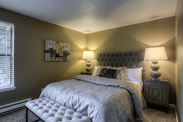 Comfortable Bedroom at Waverly Gardens Apartments, Portland, OR, 97233