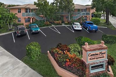 golden palms parking aerial