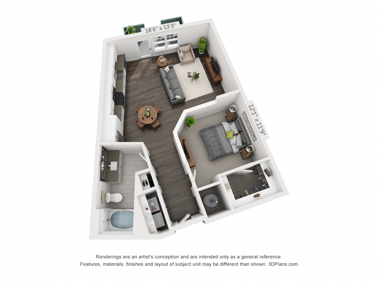 Hawthorne at Friendly Apartments Floor Plan