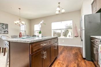 Spacious kitchen island for entertaining at Pine Orchard, Maryland 21042