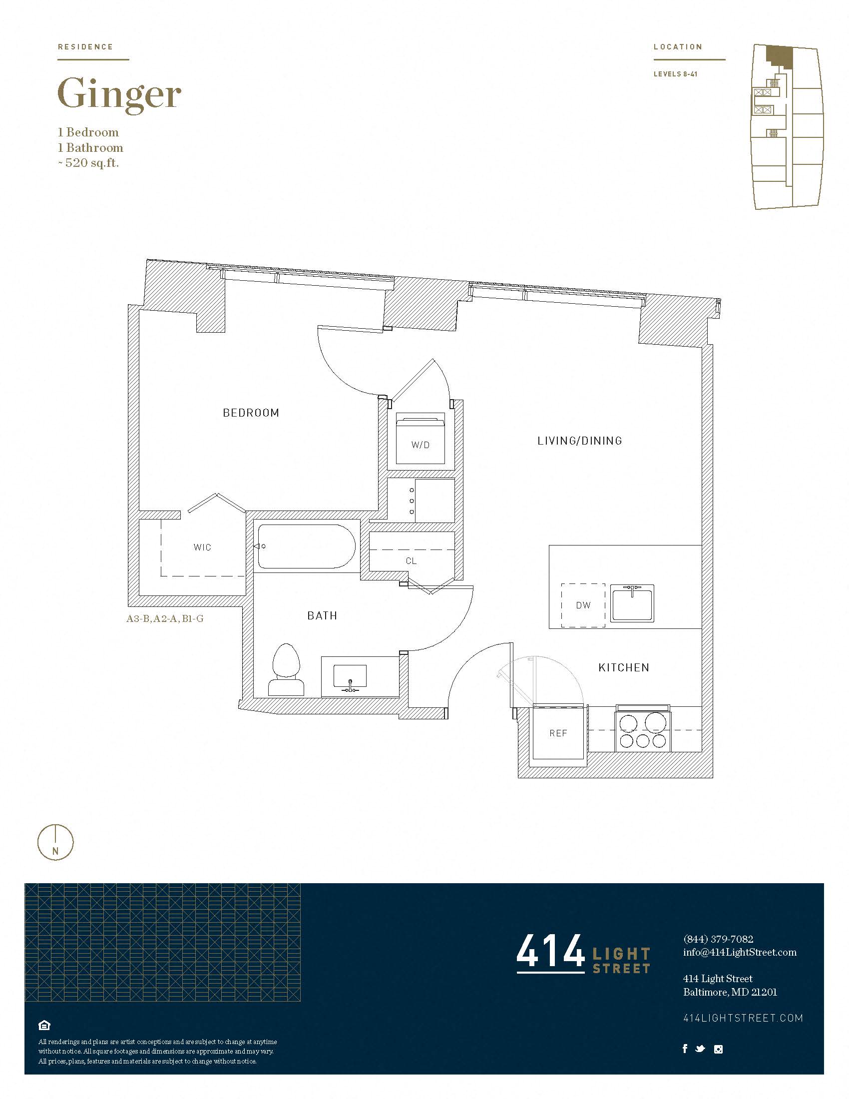 414 Light Street Studio-2 Beds Apartment for Rent - Photo Gallery 27