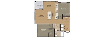 2 Bedroom 1 Bath
