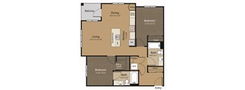 2 Bedroom 2 Bath