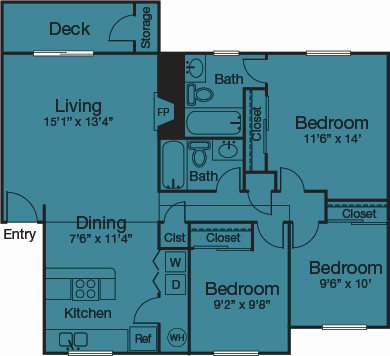 3 Bedrooms Floor Plan 5