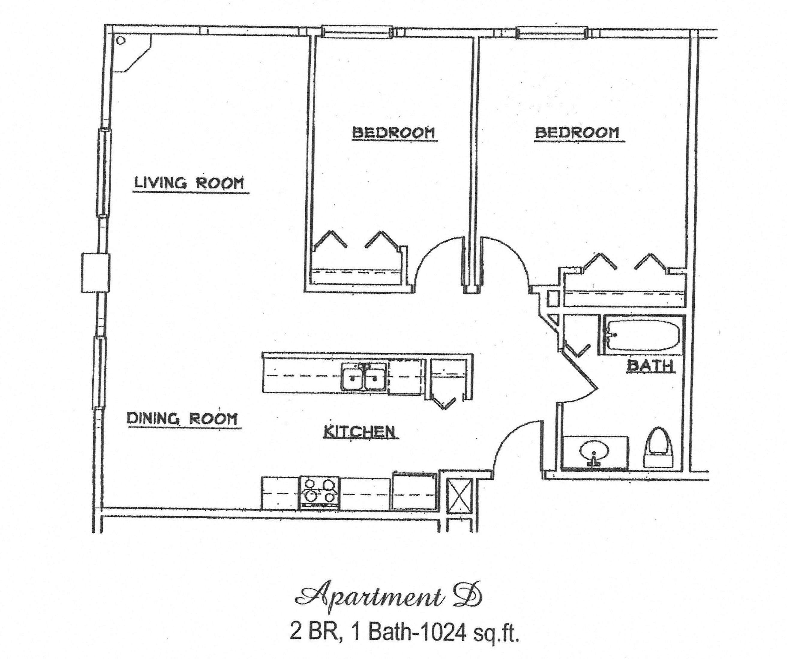 2 Bedroom 1 Bathroom