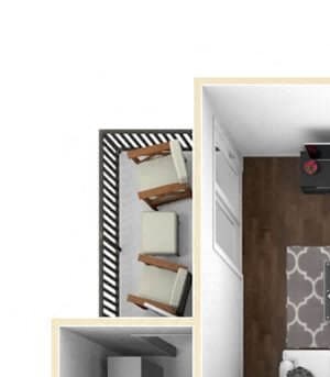 2 bedroom 2 bath apartment floor plan